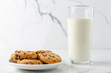 International Cookie Day. World Diabetes Day. National Real Sugar Day. World Heart Day. Breakfast with cookies and milk on the table