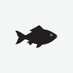 Download a high-quality black fish silhouette vector on a white background. Perfect for logos, icons, marine-themed designs, fishing graphics, and more. 