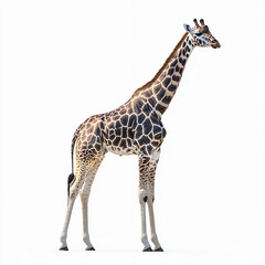 Naklejka premium Giraffe isolated on white background