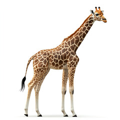 Naklejka premium Giraffe Isolated on White Background