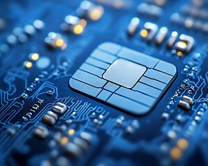 Closeup Circuit Board Chip