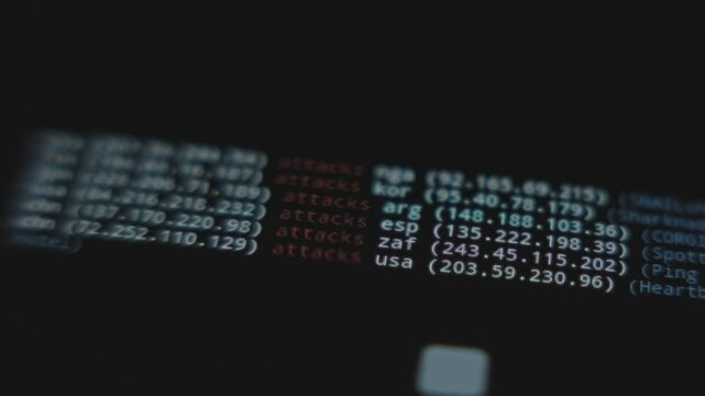 IP addresses of sources and targets of cyber attacks