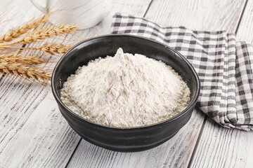 Wheat flour heap for bake