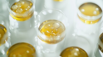 Lipid research study with a close-up of lipid samples under a microscope in a lab. Featuring scientific precision and exploration