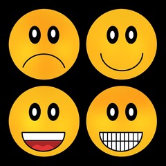 set of smileys