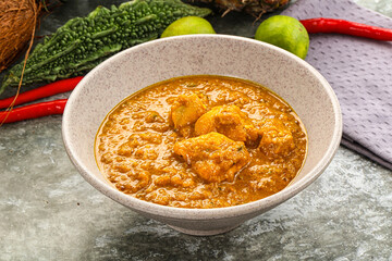 Indian cuisine - spicy chicken curry