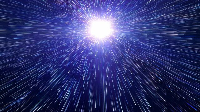 Stellar burst evolution: stunning blue explosion unfolds