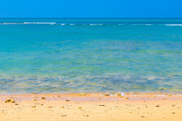 Pakarang Cape tropical beach sea shore landscape Khao Lak Thailand.