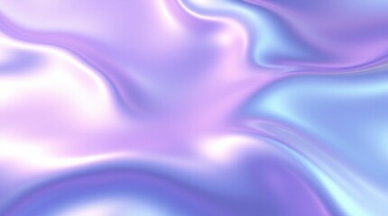 Obraz premium Iridescent waves of lavender, blue, and white create a mesmerizing abstract background texture.