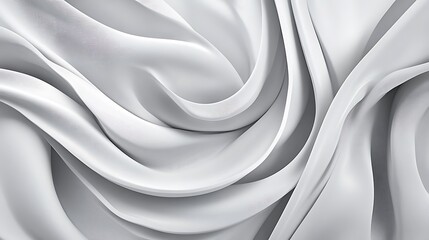 Obraz premium Elegant Silver Fabric Drape: A Textured 3D Render AI Generated
