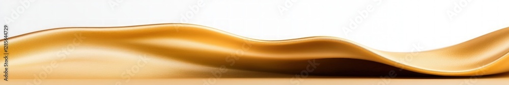 Fototapete smooth flowing gold fabric creating elegant texture in soft light