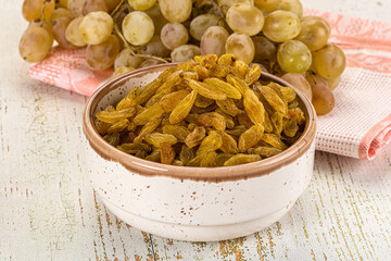 Sweet dry yellow honey raisin