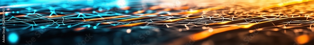 Poster Abstract Technology Background with Colorful Light Patterns