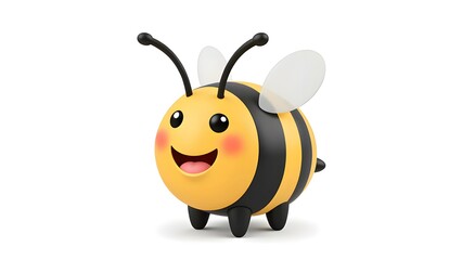 Naklejka premium Cute world of cartoon bees