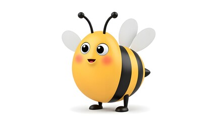 Naklejka premium Cute world of cartoon bees