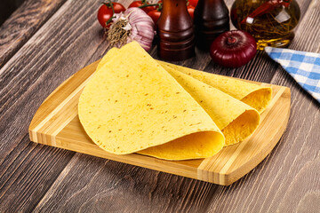 Mexican tortilla for burrito wrap