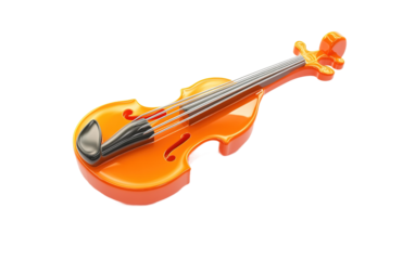 Violin rocket on transparent or white background