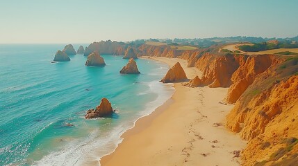 Coastal Cliffs Beach Aerial