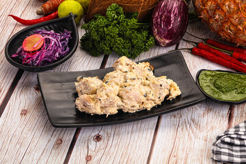 Chicken tikka with cream sauce