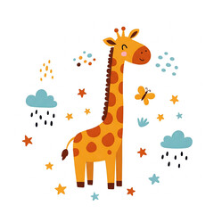 Fototapeta premium print for a children's T-shirt with a children's theme