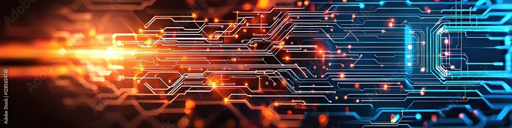 Aufkleber Abstract Technology Background with Circuit Board Design Elements