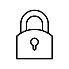 Lock icon. Padlock security isolated on white.