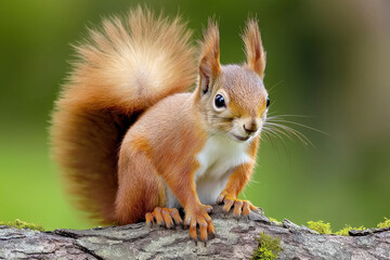Obraz premium squirrel on a tree 