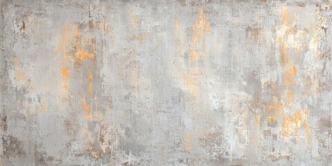 Textured Abstract Wall Art with Soft Shades of Gray and Metallic Hues