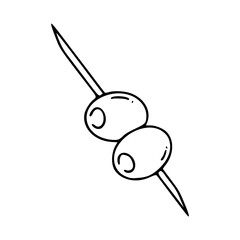 cocktail garnish vector drawing