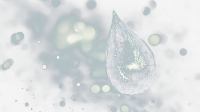 a drop of water on a black background