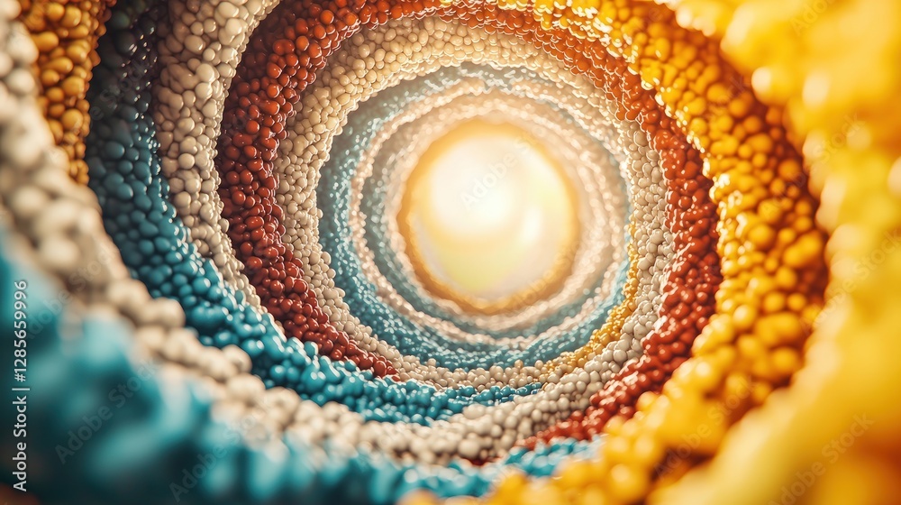 Poster Abstract Colorful Spiral Tunnel Digital Art Background Texture Graphic Design Element