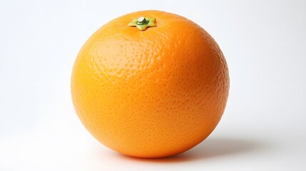 A single orange, isolated on white