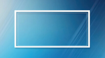 Blue background with a white thin frame for text, vector illustration