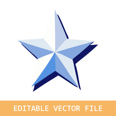 Obraz premium white, and blue star with waved stripes - Graphic Illustration
