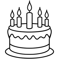 birthday cake vector illustration