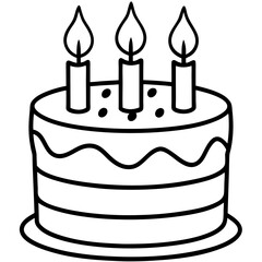 birthday cake vector illustration