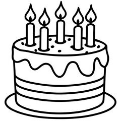 birthday cake with candles