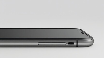 Smartphone Side View, Modern Mobile Technology, Blank Screen