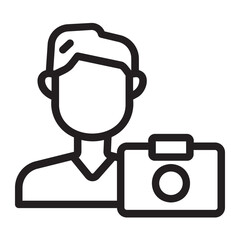 Photographer line icon