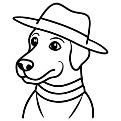 dog with cowboy hat