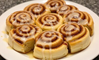 Delicious cinnamon rolls with icing
