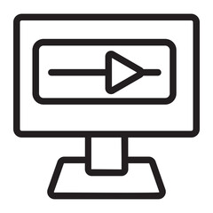Fototapeta premium Video line icon
