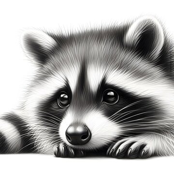 라쿤, 펜슬 드로잉, jpeg (Raccoon, pencil darwing, jpeg)