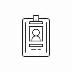 identity card profile icon vector sign