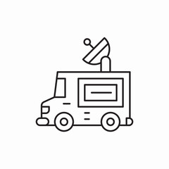 news van broadcast icon vector sign