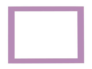 シンプルな四角いフレーム。背景透過。