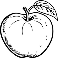 black and white apple