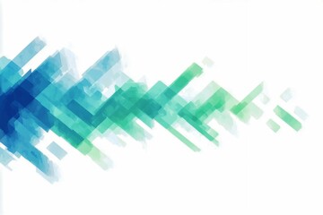 Fototapeta premium Abstract watercolor design with vibrant blue and green hues