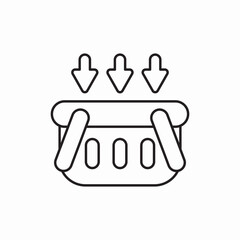 shopping basket arrows icon vector sign