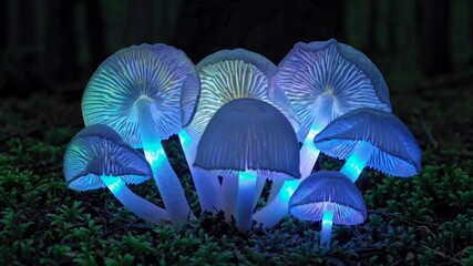 Enchanted Mushroom Glow - Powered by Adobe